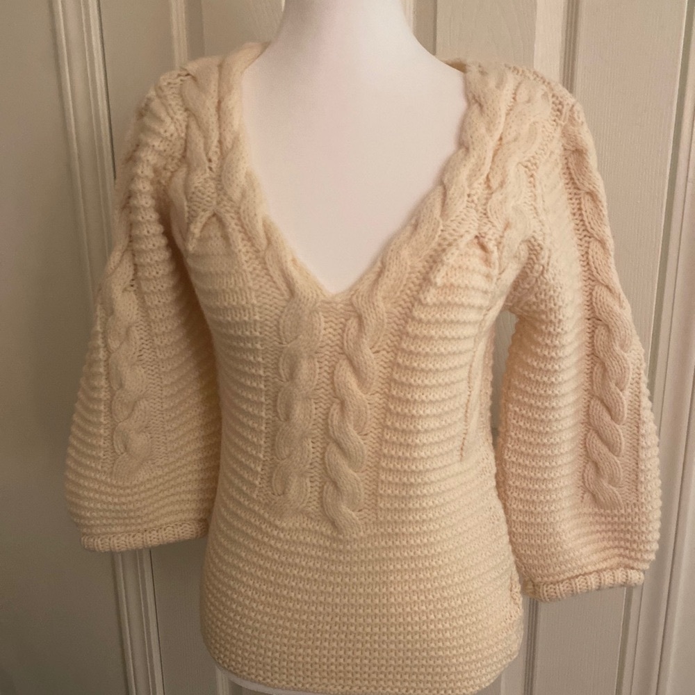 Hugo Boss, BOSS Red Label, Ivory Knit Sweater, Like New, Size XS